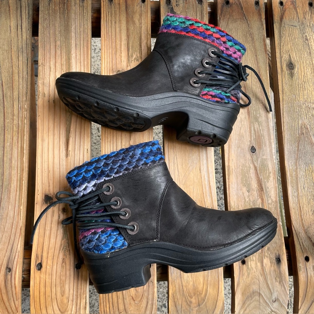 Bionica Reign Ultralight Sweater Top Ankle Boots Black Size 8 Booties